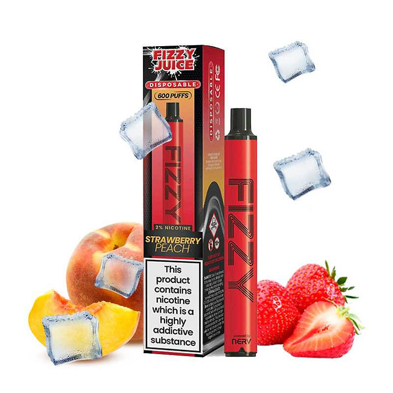 Puff Strawberry Peach Fizzy Juice 600 Puffs Einweg Ihr Spezialist eZigaretten, eLiquids